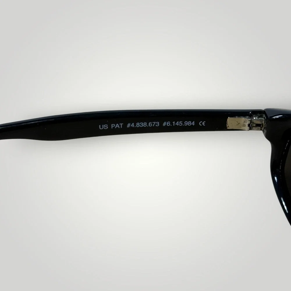 Maui Jim MJ-158-02 Black Oval Sunglasses Womens Made in Japan Vintage Style